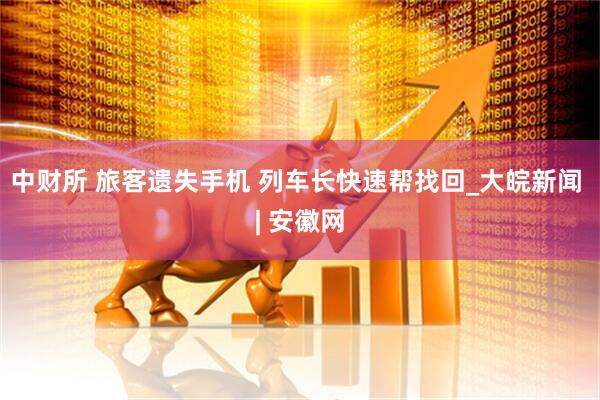 中财所 旅客遗失手机 列车长快速帮找回_大皖新闻 | 安徽网