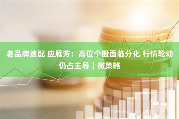 老品牌速配 应雁芳：高位个股面临分化 行情轮动仍占主导｜微策略