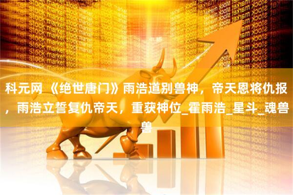 科元网 《绝世唐门》雨浩道别兽神，帝天恩将仇报，雨浩立誓复仇帝天，重获神位_霍雨浩_星斗_魂兽