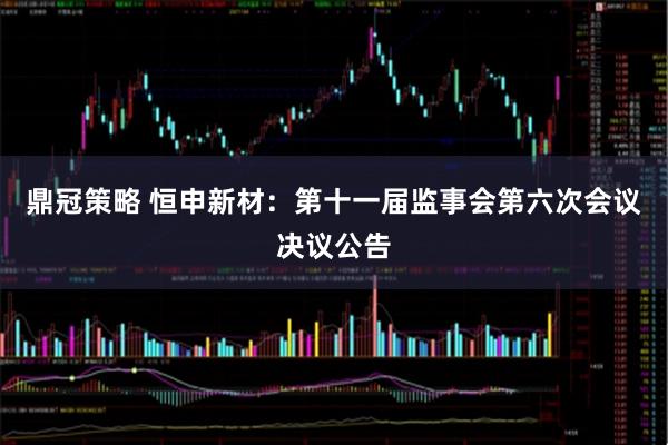 鼎冠策略 恒申新材：第十一届监事会第六次会议决议公告